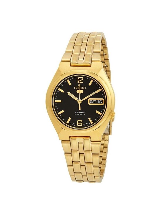 NWT Seiko Series 5 Automatic Black Dial Men\'s Watch